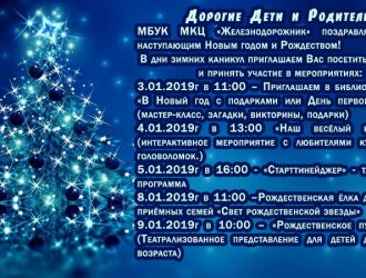 Программа на зимние каникулы